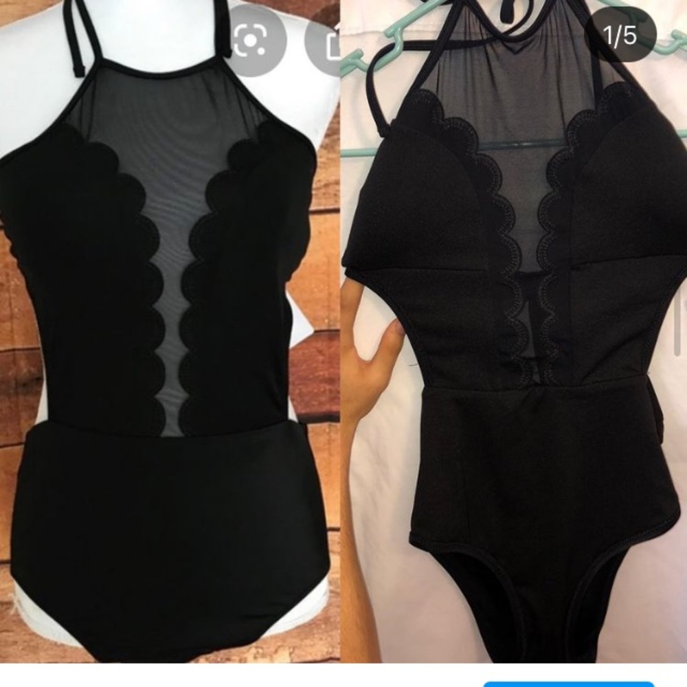 Black one piece swimsuit